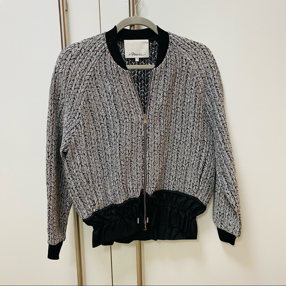 NWOT. 3.1 Phillip Lim Zippered Jacket/Blazer Rayon/Poly/Nylon Size 0 Oversized